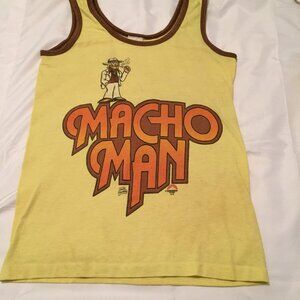 Vintage 1978 Macho Man Cartoon Graphic Tank Top Monte Wolverton MAD Magazine S*